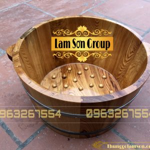 Chậu Gỗ Ngâm Chân Có Hạt Massage