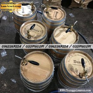 Thùng rượu gỗ sồi đỏ 50 lít