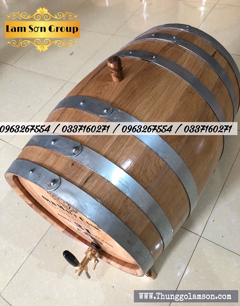 Thùng rượu gỗ sồi đỏ 50 lít