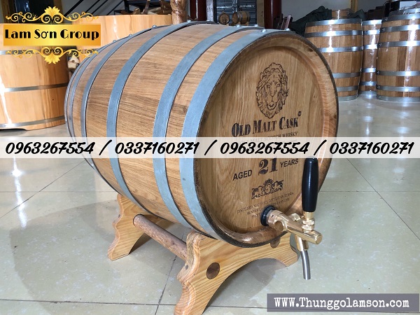 Thùng rượu gỗ sồi đỏ 50 lít
